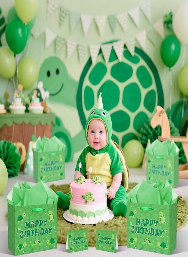 Woosytoo حقيبة هدايا عيد ميلاد على شكل سلحفاة بحرية من Woosytoo للأطفال، بنين وبنات، لحفلات استقبال المولود الجديد. حقيبة ورقية لطيفة لتغليف هدايا عيد الميلاد على شكل سلحفاة مع بطاقة تهنئة لحفلات أعياد الميلاد وحفلات استقبال المولود الجديد ذات الطابع البحري. - Image 3